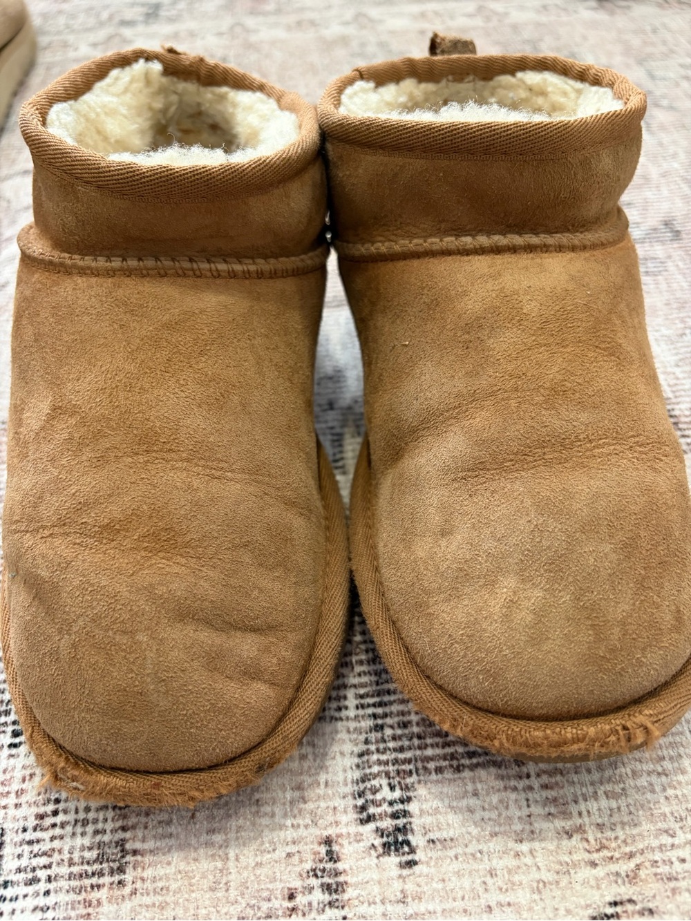 UGG Kids Chestnut Shearling-Lined Slip-On Boots